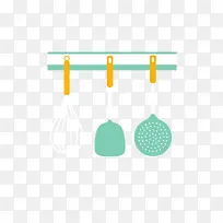 铲子漏勺卡通矢量素材-空若网 铲子漏勺卡通矢量素材-空若网