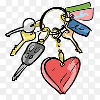 爱心钥匙串-空若网 爱心钥匙串-空若网