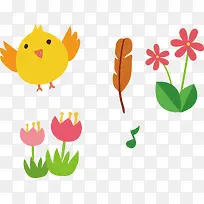 张开翅膀的小黄鸡-空若网 张开翅膀的小黄鸡-空若网