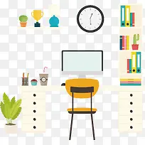 白色书桌书架-空若网 白色书桌书架-空若网