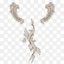 燕尾服花纹 手绘 花纹 手绘底纹png-空若网 燕尾服花纹 手绘 花纹 手绘底纹png-空若网