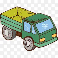 卡通绿色卡车-空若网 卡通绿色卡车-空若网