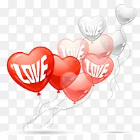 立体爱心气球矢量图-空若网 立体爱心气球矢量图-空若网