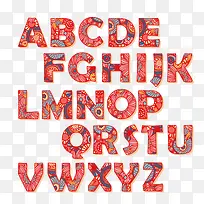 佩斯利花纹字母 民族字体-空若网 佩斯利花纹字母 民族字体-空若网