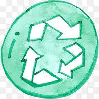 手绘回收标志-空若网 手绘回收标志-空若网