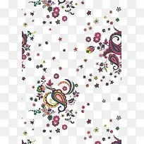 花朵佩斯利底纹背景-空若网 花朵佩斯利底纹背景-空若网