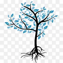 蓝色树枝简笔画-空若网 蓝色树枝简笔画-空若网