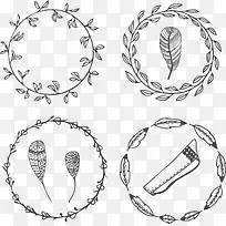 树枝花纹矢量-空若网 树枝花纹矢量-空若网