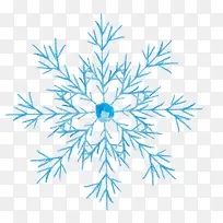 蓝色卡通雪花标志-空若网 蓝色卡通雪花标志-空若网