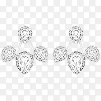 施华洛世奇首饰白金色宝石耳坠-空若网 施华洛世奇首饰白金色宝石耳坠-空若网