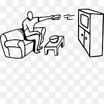 坐在沙发上看电视-空若网 坐在沙发上看电视-空若网