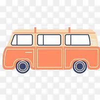 卡通橙色大巴-空若网 卡通橙色大巴-空若网