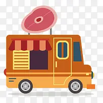 橙色货车矢量-空若网 橙色货车矢量-空若网