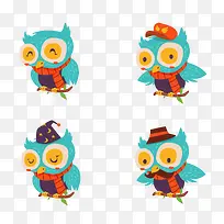 卡通猫头鹰免抠下载-空若网 卡通猫头鹰免抠下载-空若网