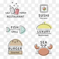 素雅餐厅标志矢量素材-空若网 素雅餐厅标志矢量素材-空若网