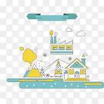 简约火力发电免抠图-空若网 简约火力发电免抠图-空若网