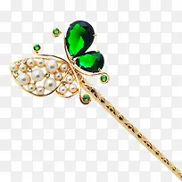 珍珠宝石镶钻发簪-空若网 珍珠宝石镶钻发簪-空若网