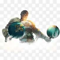 拿双锤的巨人手绘-空若网 拿双锤的巨人手绘-空若网