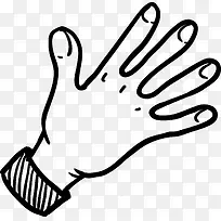 张开的手指矢量图-空若网 张开的手指矢量图-空若网