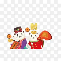 可爱狗年喜庆卡通财神-空若网 可爱狗年喜庆卡通财神-空若网