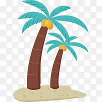 创意椰树植物插画-空若网 创意椰树植物插画-空若网