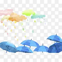 雨天水彩画-空若网 雨天水彩画-空若网