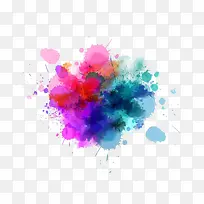 彩色泼墨水印-空若网 彩色泼墨水印-空若网