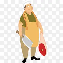 食物加工人员矢量图-空若网 食物加工人员矢量图-空若网