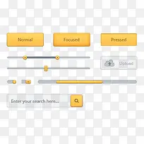 黄色芝士色ui按钮-空若网 黄色芝士色ui按钮-空若网