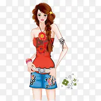 卡通手绘时尚人物-空若网 卡通手绘时尚人物-空若网
