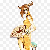 手绘金牛座-空若网 手绘金牛座-空若网