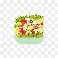 一盘蔬菜水果沙拉-空若网 一盘蔬菜水果沙拉-空若网