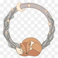 矢量狐狸边框-空若网 矢量狐狸边框-空若网