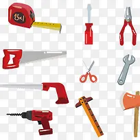 电锯电钻矢量素材-空若网 电锯电钻矢量素材-空若网