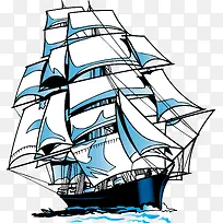 矢量海船素材-空若网 矢量海船素材-空若网