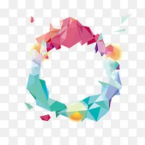 渐变幻彩几何元素背景矢量素材-空若网 渐变幻彩几何元素背景矢量素材-空若网