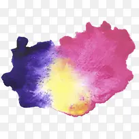 蓝紫色水彩混合效果-空若网 蓝紫色水彩混合效果-空若网