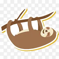 爬树枝的树懒-空若网 爬树枝的树懒-空若网