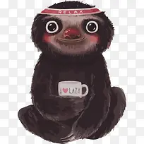 矢量手绘树懒-空若网 矢量手绘树懒-空若网