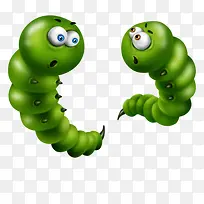 手绘卡通菜青虫-空若网 手绘卡通菜青虫-空若网