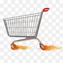 火焰车轮的空购物车png图片-空若网 火焰车轮的空购物车png图片-空若网