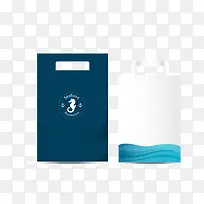 蓝色白色手提袋-空若网 蓝色白色手提袋-空若网