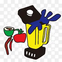 手绘榨汁机图案-空若网 手绘榨汁机图案-空若网