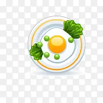 手绘食物鸡蛋青菜-空若网 手绘食物鸡蛋青菜-空若网