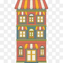 卡通多彩房屋-空若网 卡通多彩房屋-空若网