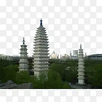 大理三塔建筑摄影-空若网 大理三塔建筑摄影-空若网