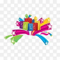 彩色立体五角星-空若网 彩色立体五角星-空若网