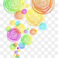 多彩手绘圆圈-空若网 多彩手绘圆圈-空若网