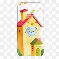 房屋矢量手机壳-空若网 房屋矢量手机壳-空若网