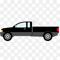 扁平化黑色皮卡车-空若网 扁平化黑色皮卡车-空若网